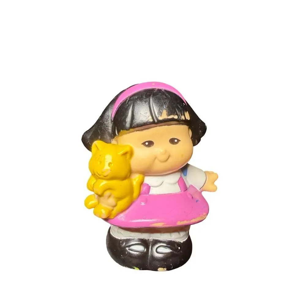 Fisher Price Little People Sonya Lee with Yellow Cat 2001